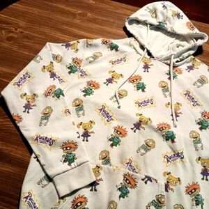 RUGRATS HOODIE - Medium // Nickelodeon 90s Cartoon Sweater Pullover Sweatshirt